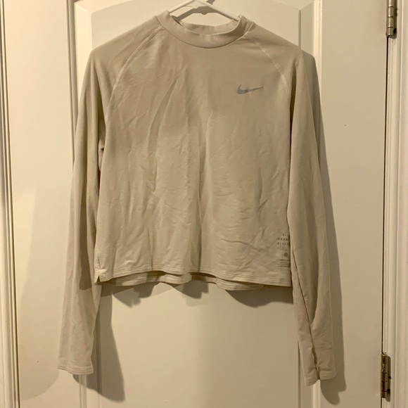 Nike Tops Cream Color Nike Long Sleeve Running Shirt Euc Poshmark